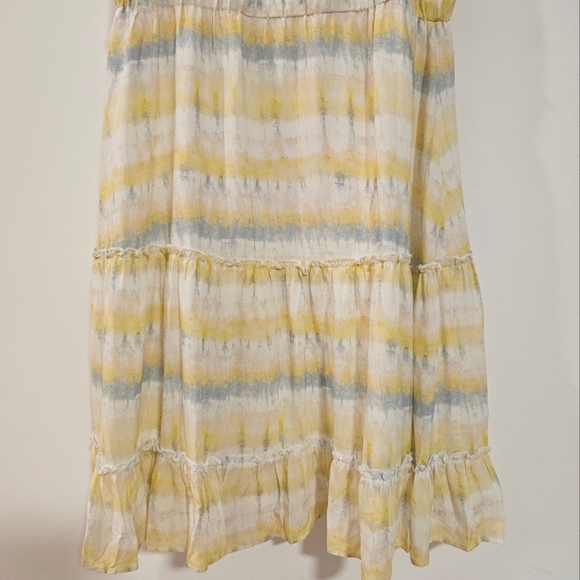 MELISSA NEPTON | Panama Flutter Sleeve Striped Dye Print Tiered Dress - Picture 5 of 5